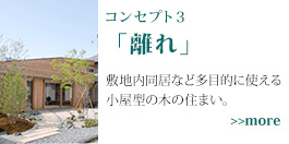 コンセプト3 離れ 敷地内同居など多目的に使える　小屋型の木の住まい